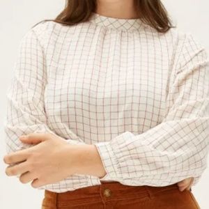 Everlane The Double-Gauze Shirred Top, size 6, NWOT